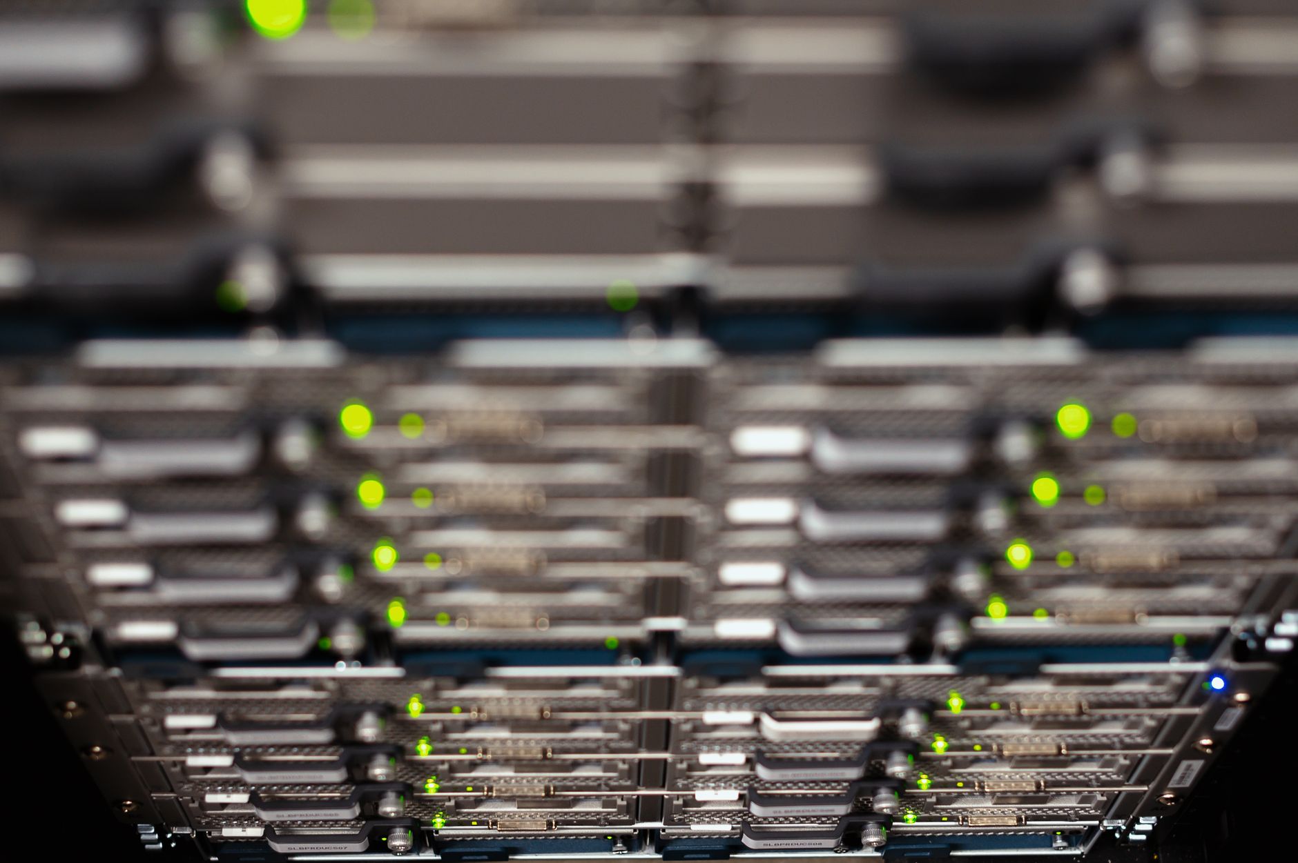 High performance digital servers in a security room
